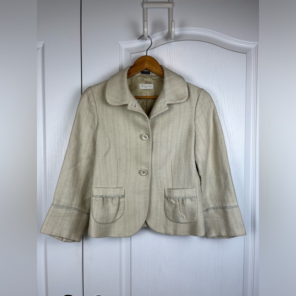 Mossimo Dutti Vintage Blazer Size Small Cotton Linen Blend